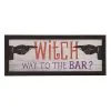 Wooden Witch Bar Halloween Sign